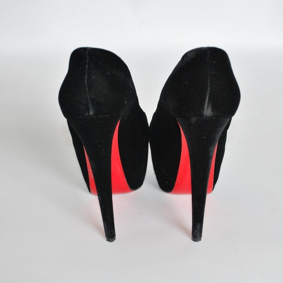 Christian Louboutin Black Drapesse Red Bottom - Picture 3 of 12